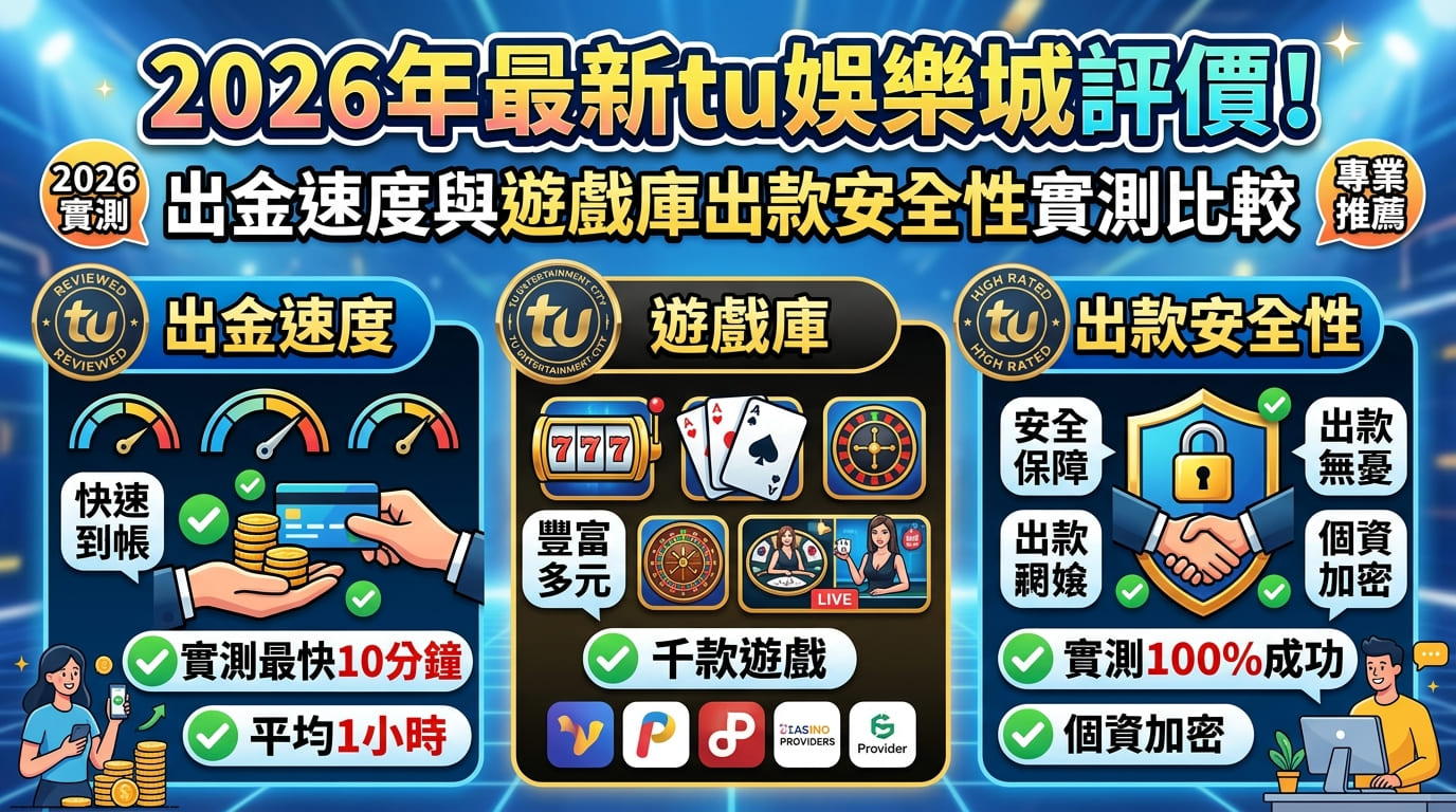 2026年最新tu娛樂城評價！出金速度與遊戲庫出款安全性實測比較